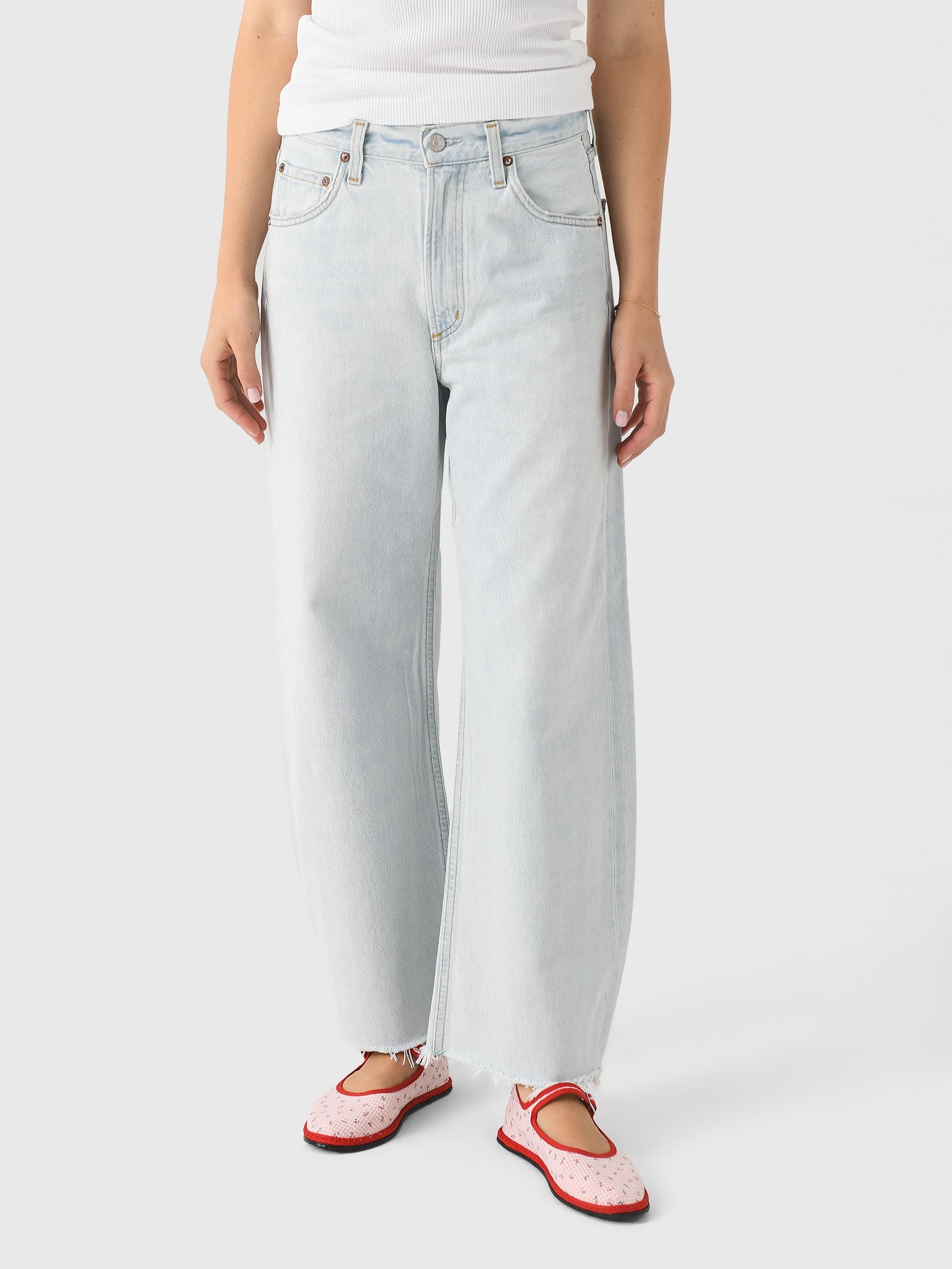 Agolde Women's Low Curve Fray Jean